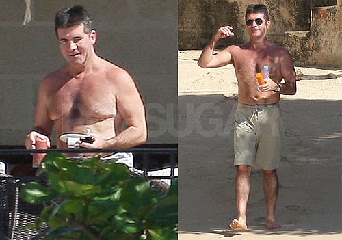 Photos of Simon Cowell Shirtless on Vacation in the Caribbean 2009-12-22 09:00:00