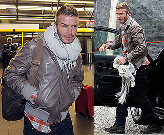 Photos of David Beckham Arriving in Milan After Christmas