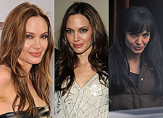 Photos of Angelina Jolie on the Set of Salt with Dark Hair 2009-12-30 03:30:44