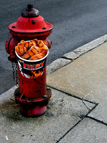 KFC Promotes New Fiery Chicken Wings on Fire Hydrants