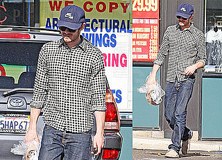 Photos of Adam Brody Picking up His Dry Cleaning in LA