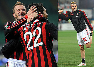 Photos of David Beckham At the AC Milan vs Genoa CFC Game in Milan
