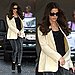 Kate Beckinsale Wears Acid Leggings and Ivory Blazer