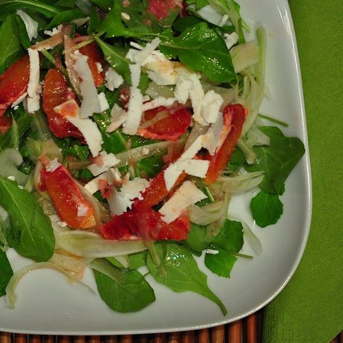 Arugula Salad With Blood Oranges, Fennel and Ricotta Salata Arugula Salad With Blood Oranges, Fennel and Ricotta Salata
