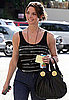 Photo of Ashley Greene Wearing Zippered Print Top in LA