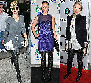 Photo of Rihanna, Stella McCartney, and Blake Lively Wearing Stella McCartney Perforated Over-the-Knee Boots