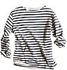 Navy and White Striped Long Sleeve Shirt