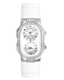 PHILIP STEIN TESLAR - White Gator Double Diamond Watch, Small