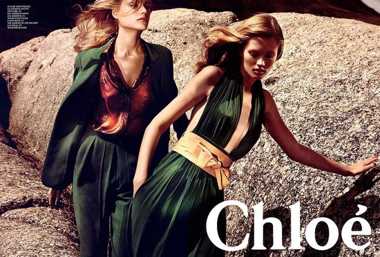 Anna Maria Jagodzinska and Toni Garrn for Chloe; Ph. Mikael Jansson