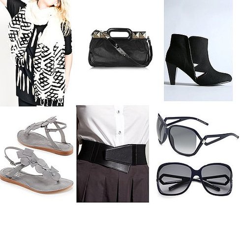 Geometric Accessories In Black and White 