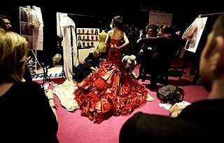 Backstage at Jenny Packham for London Fashion Week