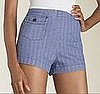 18th Amendment 'West' Denim Shorts in Herringbone