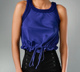 Larson Grey Bellara Crop Braid Tank