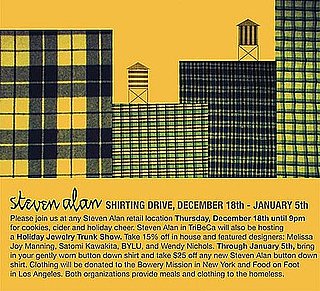 Retail Happenings: Steven Alan Shirting Drive And Online Sale