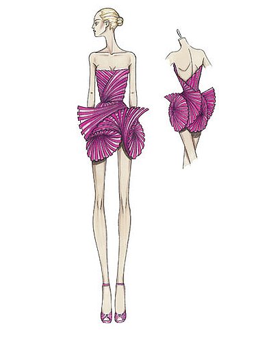 Spring 2009 Atelier Versace: Red Carpet Ruffles and Whorls Spring 2009 Atelier Versace: Red Carpet Ruffles and Whorls