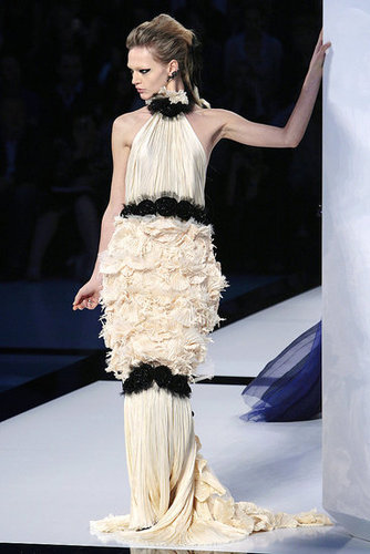 Karl Lagerfeld's Fall 2009 Chanel Couture: All High/Low Skirts and Perfume Bottles Karl Lagerfeld's Fall 2009 Chanel Couture: All High/Low Skirts and Perfume Bottles