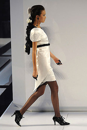 Karl Lagerfeld's Fall 2009 Chanel Couture: All High/Low Skirts and Perfume Bottles Karl Lagerfeld's Fall 2009 Chanel Couture: All High/Low Skirts and Perfume Bottles
