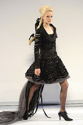 Karl Lagerfeld's Fall 2009 Chanel Couture: All High/Low Skirts and Perfume Bottles Karl Lagerfeld's Fall 2009 Chanel Couture: All High/Low Skirts and Perfume Bottles