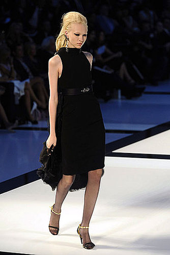 Karl Lagerfeld's Fall 2009 Chanel Couture: All High/Low Skirts and Perfume Bottles Karl Lagerfeld's Fall 2009 Chanel Couture: All High/Low Skirts and Perfume Bottles
