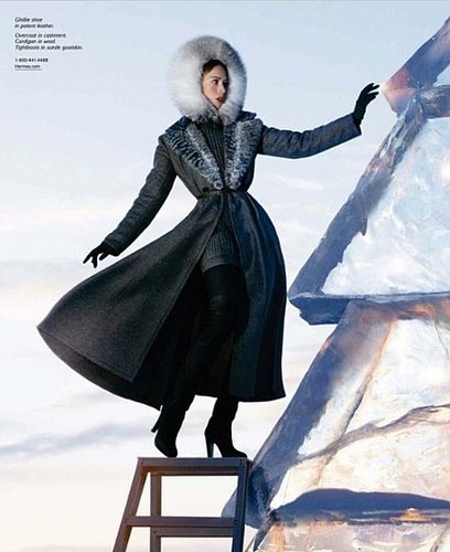 Hermes Takes Raquel to the Ice Hotel for Its Fall 2009 Ad Campaign
