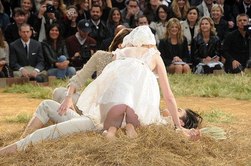 Chanel Goes Farm Girl, Takes a Roll in Hay for Spring 2010 Chanel Goes Farm Girl, Takes a Roll in Hay for Spring 2010