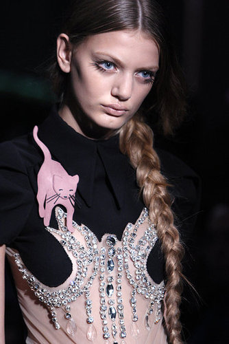 Miuccia Prada Interprets "Innocence" with Cat and Bird Prints for Miu Miu Spring 2010 Miuccia Prada Interprets "Innocence" with Cat and Bird Prints for Miu Miu Spring 2010