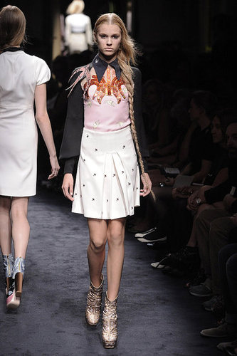 Miuccia Prada Interprets "Innocence" with Cat and Bird Prints for Miu Miu Spring 2010 Miuccia Prada Interprets "Innocence" with Cat and Bird Prints for Miu Miu Spring 2010