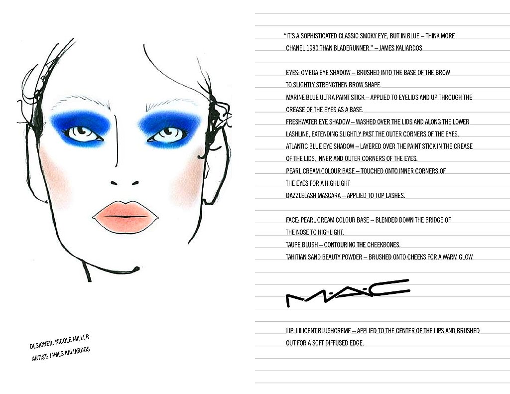 M.A.C. Makeup Looks From The Fall 2009 Shows: Part One M.A.C. Makeup Looks From The Fall 2009 Shows: Part One