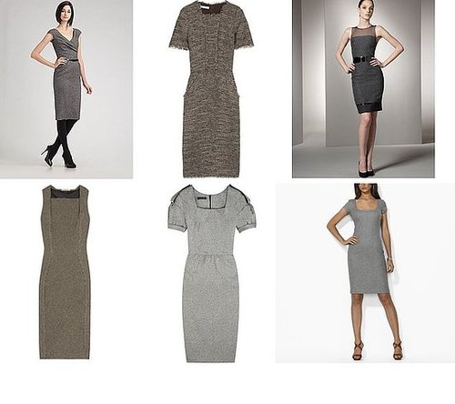 Shopping: Narrow Tweed Dresses For Fall 
