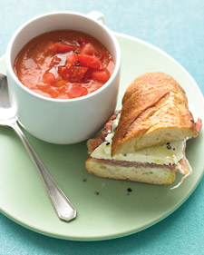 Summer Tomato Soup and Cheese Sandwich Recipe