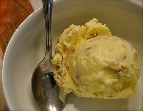 Olive Oil Pine Nut Ice Cream
