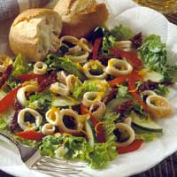 Fast & Easy Recipe For Marinated Squid Salad With Dried Tomatoes