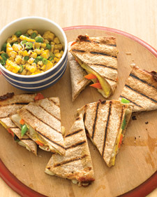 Fast & Easy Recipe For Vegetable Quesadillas With Corn Relish