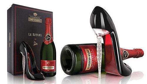 Christian Louboutin Piper Heidsieck Champagne Bottle and Glass Shoe