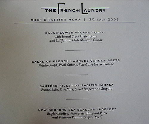 He has stringent rules for The French Laundry's daily menus. He has stringent rules for The French Laundry's daily menus.
