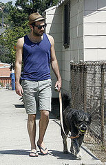 Photos of Zachary Quinto and his Dog 