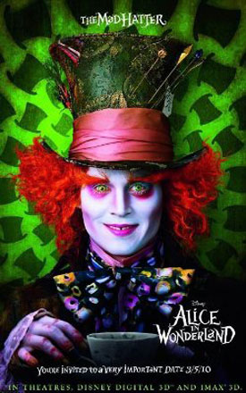 Teaser Trailer and Posters for Tim Burton's Alice in Wonderland to Be Released March 5 2010