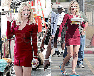 First Photos of Heather Locklear Back on the Set of Melrose Place as Amanda Woodward