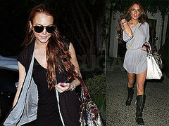 Photos of Lindsay Lohan, Michael Lohan Jr in LA, Reports She Made $70,000 for MGM Grand Birthday Party