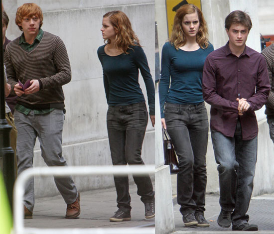 Photos of Harry Potter Cast on Set 