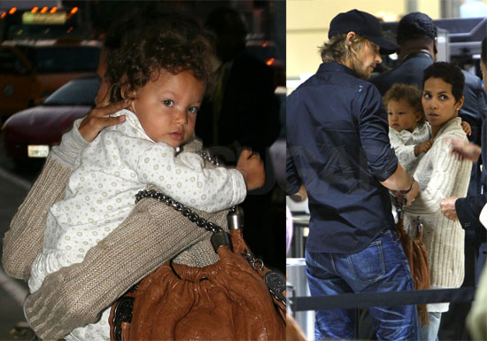 Photos of Halle Berry, Gabriel and Nahla Aubry at LAX Photos of Halle Berry, Gabriel and Nahla Aubry at LAX