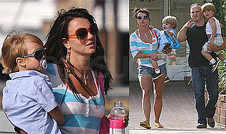 Photos of Britney Spears in Bikini Cover Up with Jayden James and Sean Preston on a Yacht