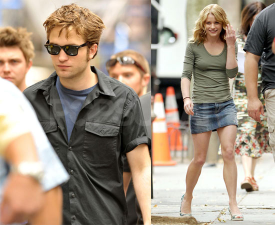 Photos of Robert and Emilie on Set 