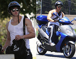 Photos of Kellan Lutz on Motorcycle