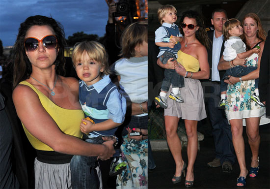 Photos of Britney and the Boys at the Eiffel Tower