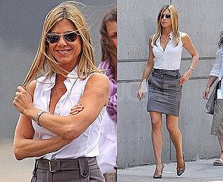 Photos of Jennifer Aniston on the Set of The Bounty in LA