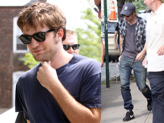 Photos of Robert Pattinson Filming Remember Me 