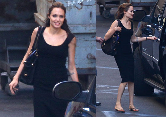 Photos of Angelina Jolie Leaving a Weekend Photo Shoot