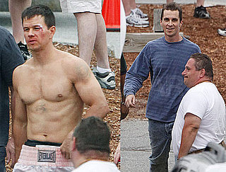 Photos of Shirtless Mark Wahlberg and Skinny Christian Bale on the set of The Fighter
