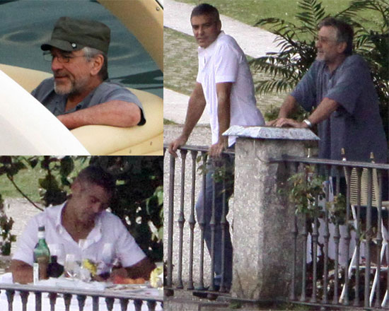 Photos of George Clooney and Robert De Niro in Italy Photos of George Clooney and Robert De Niro in Italy